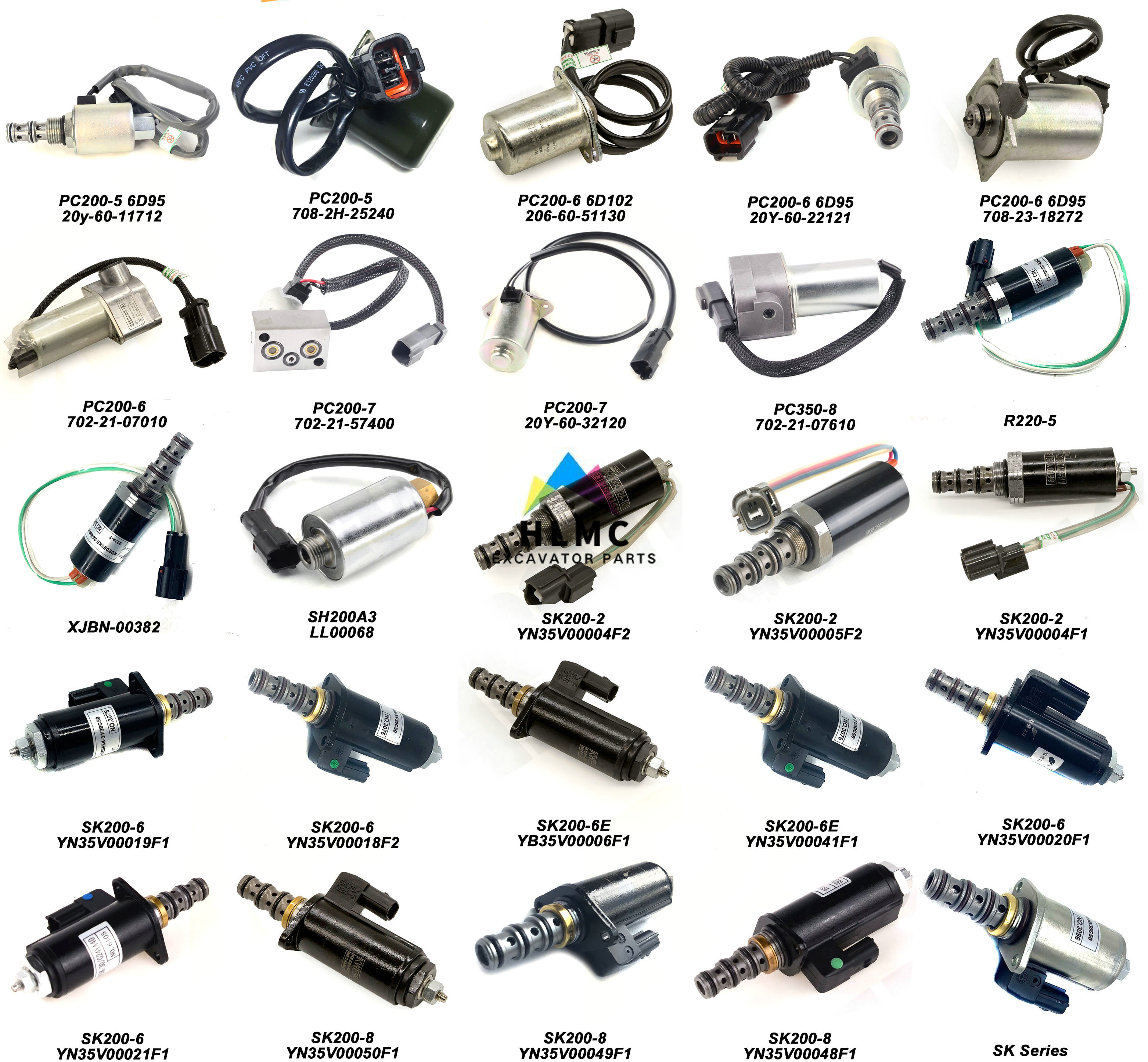 Excavator Replacement Parts KT320B/C Protective Lock Solenoid Valve 121-1491 KWE5K-31/G24D For 320B 320C