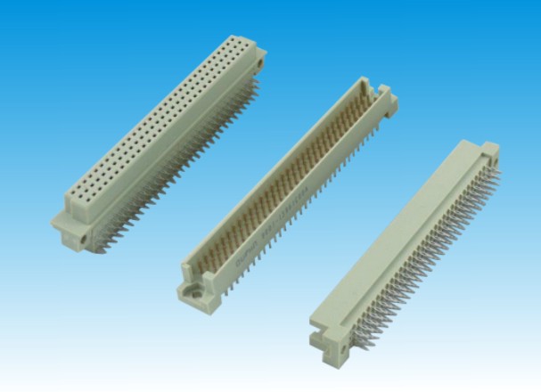 Female Header DIN 41612 Connector Three Row WIth Hook Right Angle Type