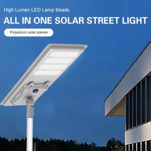 Quality Waterproof All In One Solar Street Light 100W Aluminum Outdoor Light 18V 36V wholesale