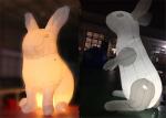LED Color Changing Inflatable Easter Bunny Costume , Giant Inflatable Rabbit