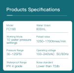 Oralginal 600ml Electric Water Jet Dental Floss 10+ Working Mode