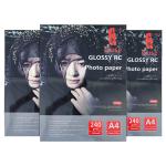 Vivid Printing Color Glossy Double Sided Photo Paper A4 240gsm 210*297mm
