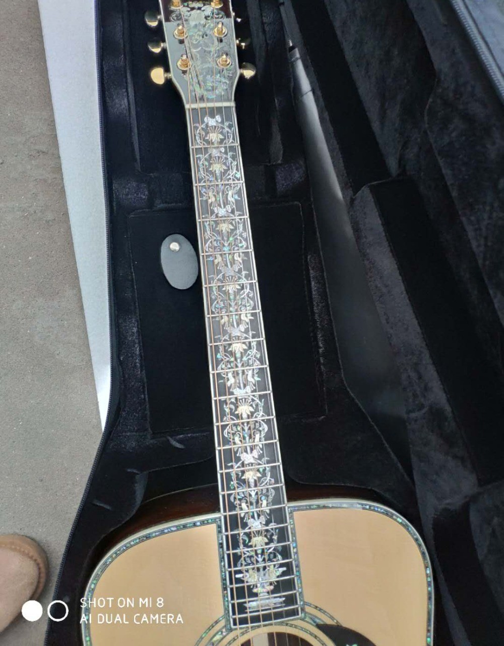 Aaaa All Real Abalone Super Deluxe Wood D45L Acoustic Guitar Customized Logo Is Available