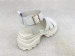 Breathable Microfiber Summer Sandals PU White Sandals For Women