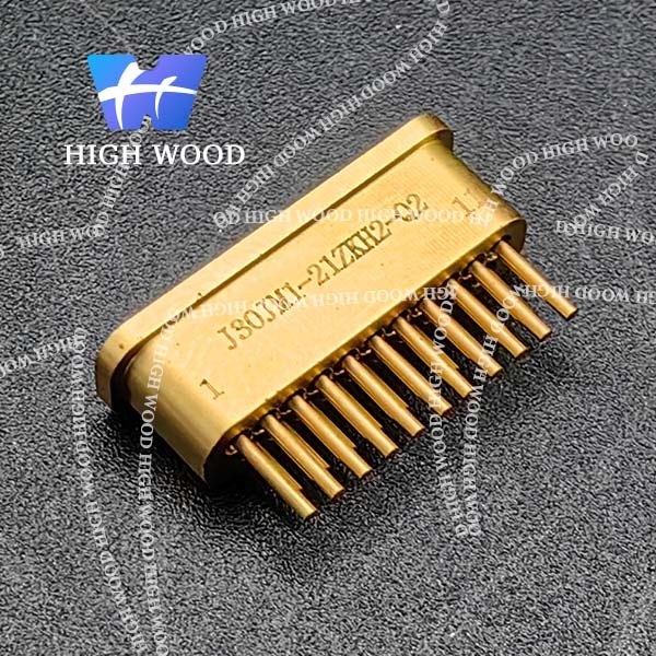J30J SERIES Glass Sintered Gas Sealed Rectangular Electrical Connector , J30JM1-21ZKH2-Q2