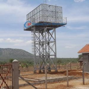 Quality GRP Elevated Water Tank with Steel Tower Metal Stand For Water Tank wholesale