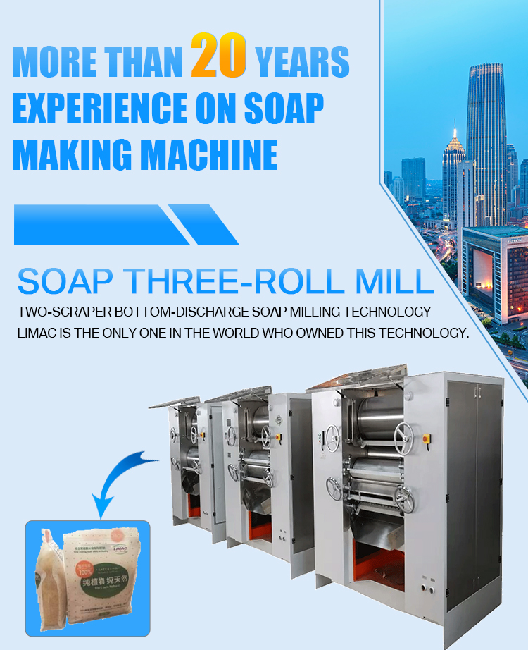 Soap Paste Grinding Machine With Triple Mill Roller Feeding Size Of 10 30 Mm