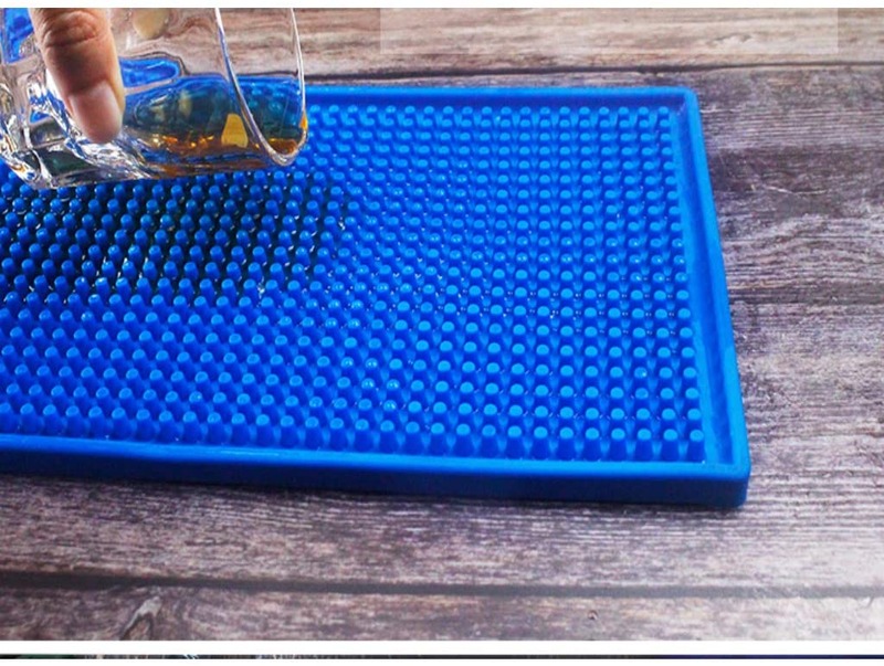 Minglu BM-006  Bar Mats Blue Rubber Counter Top Service Mat for Home Bar Cafe Party Wedding