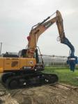 10M Excavator Mounted Pile Driver In Hard Soil Condition