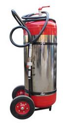Quality Carbon Steel Wheeled Fire Extinguisher , 50KG Trolley Mounted Fire Extinguisher wholesale