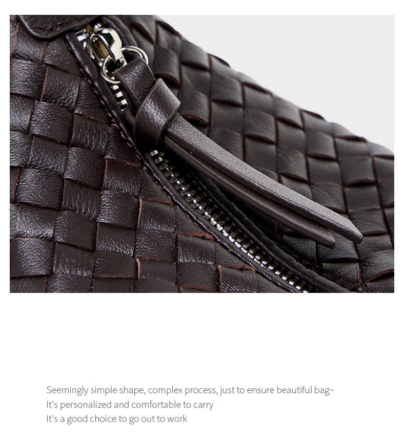 Other Pattern Type Genuine Leather Woven Purses For Ladies Chain Shoulder Messenger Bag