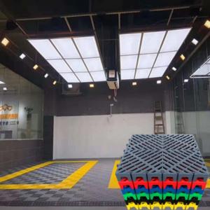 Quality Non Slip Vented Garage Floor Tiles 440g PP Tiles Flooring wholesale
