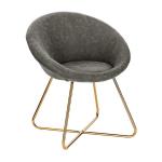 Retro Coffee Hotel PU Leather Dining Room Chairs 76cm high Home furnishings