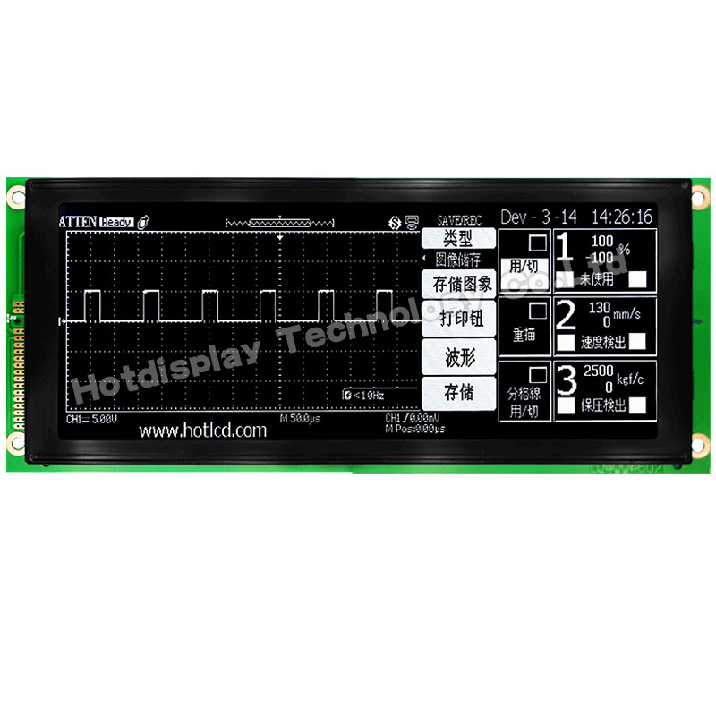 640x200 Durable Graphic LCD Module DFSTN With White Backlight HTM640200