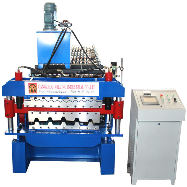High Speed Roofing Tiles Machine Customization Double Layer Roof Sheet Roll Forming Machine for Ibr Corrugated Glazed