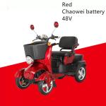 Household four-wheel electric vehicle small scooter three-seat adjustable