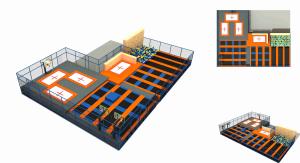 Quality 520M2 Hot Sell in China Professional Trampoline/ Big Colorful Customized Indoor Trampoline Park wholesale