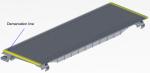 Type 1400 Escalator Step 400 Grey Aluminum Pallet With 2 Sides Yellow Demarcatio