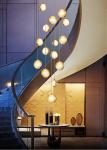 Round pendant light for living room ball crystal gold nordic chandelier(WH-NC-65