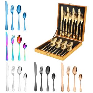 Quality Eco Friendly Stainless Steel 16pcs 24pcs Cutlery Set With Custom Logo wholesale