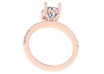 Pear Cut 18k Rose Gold Wedding Ring 10.67x7.23x4.1mm for Engagement