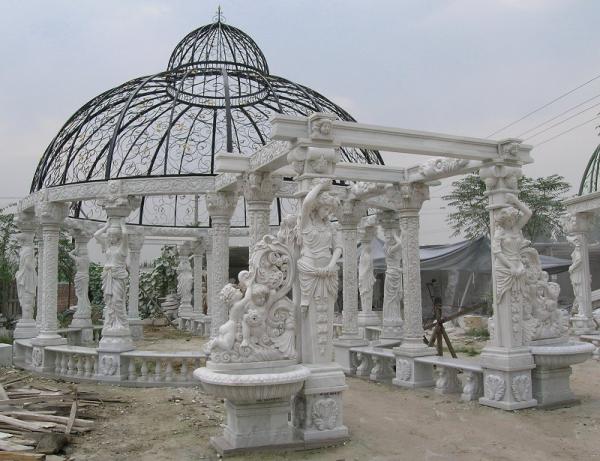 Stone gazebo for garden
