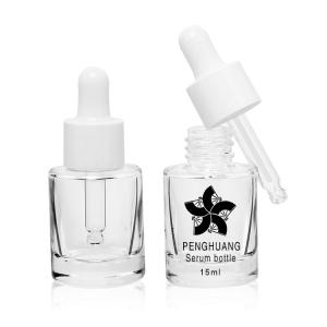 Quality Custom Mini 15ml Refillable Serum Glass Bottles Essential Oil Dropper Bottle wholesale