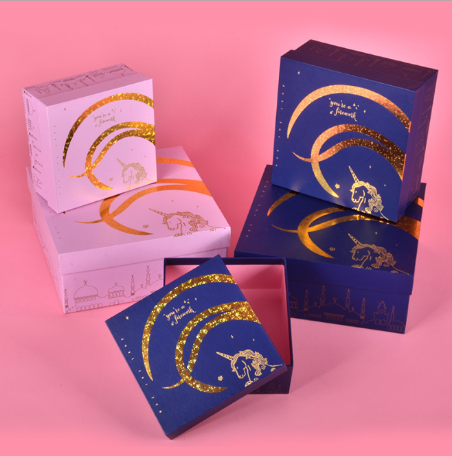 Cartoon Unicorn Baby Gift Box Set with Hand Gift Box