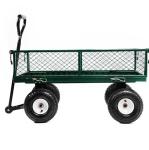 Mesh Structure Yard Dump Truck Trolley for Outdoor Steel Heavy Duty Garden Carts