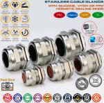 IP68 Watertight Cable Gland BSP1/2" (Ø 10-14mm) Stainless Steel AISI 304, AISI