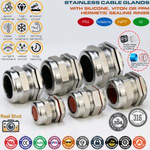 Quality IP68 Watertight Cable Gland BSP1/2&quot; (Ø 10-14mm) Stainless Steel AISI 304, AISI 316 or AISI 316L for Electrical Box wholesale