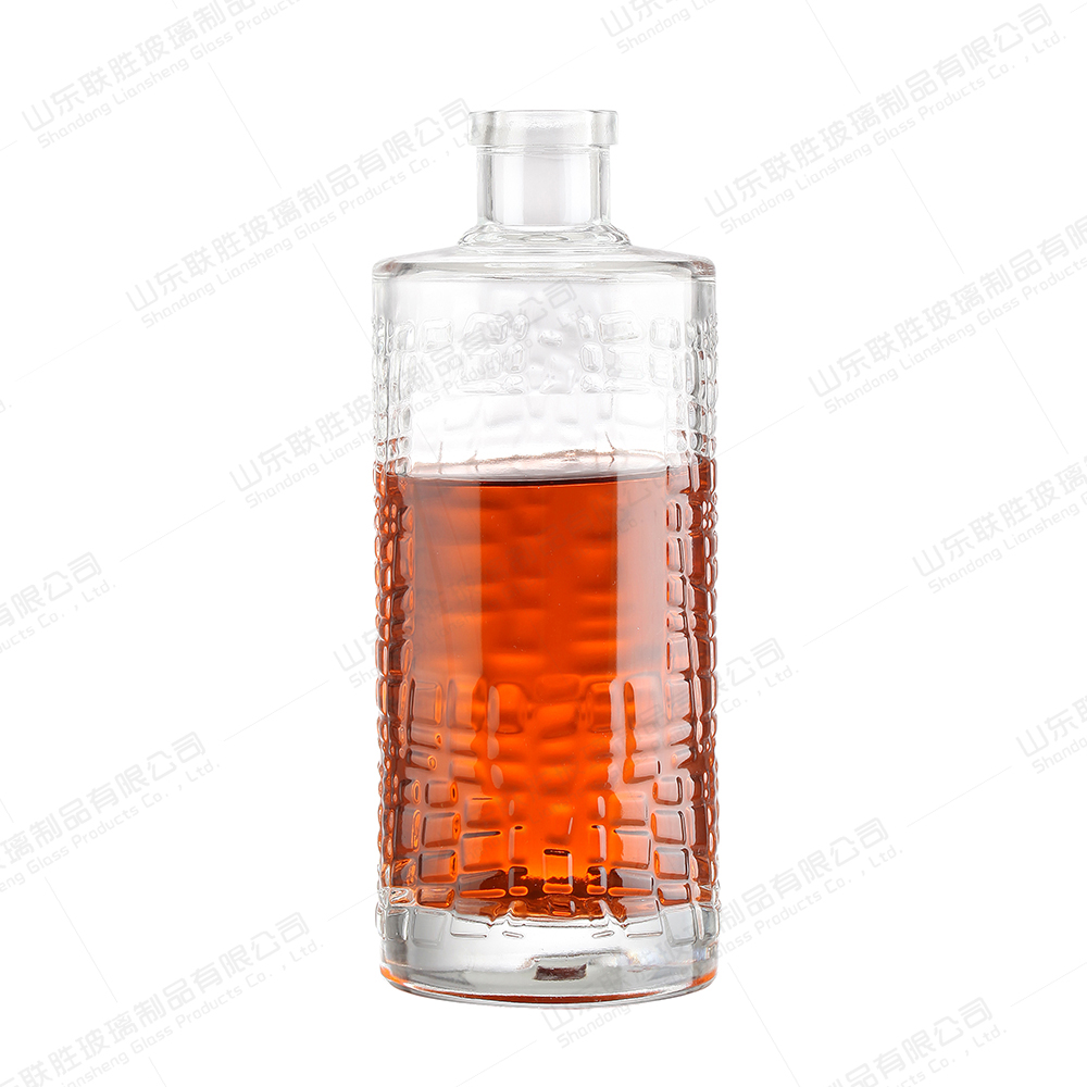 Bar Party Liquor Bottle Clear Glass Whiskey Decanter Dispenser Set 1000ml Hot Stamping