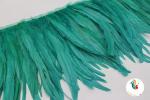 6-8inch Dyed Rooster Coque Feather Fringe Trim with Satin Ribbon