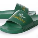 Wear Resistant Men PU Slippers , Summer Indoor Slippers Non Slip Sole