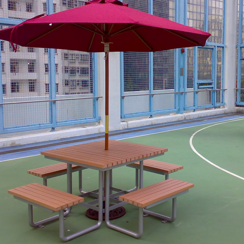 Modern Mild Steel Outdoor Table Benches Waterproof Anti Rust Durable
