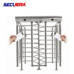 Stainless Steel Low Price Mall Double Channel Full Height Cross Turnstile