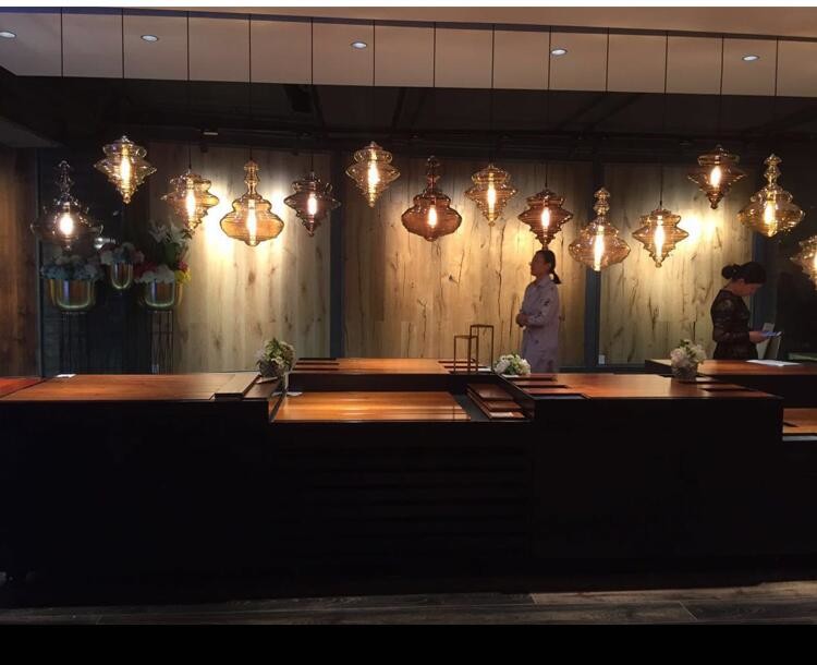 Nordic Kitchen Pendant Lights Art Deco Glass Lamps Glory Restaurant Hanging Lamp(WH-GP-31)