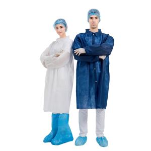 Quality Hygienic Standard Disposable Lab Coats Nonwoven for Hospital wholesale