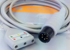 Quality Gray Color 3 Lead Ecg Monitor Cable Excellent Compatibility CE Ul Iso wholesale