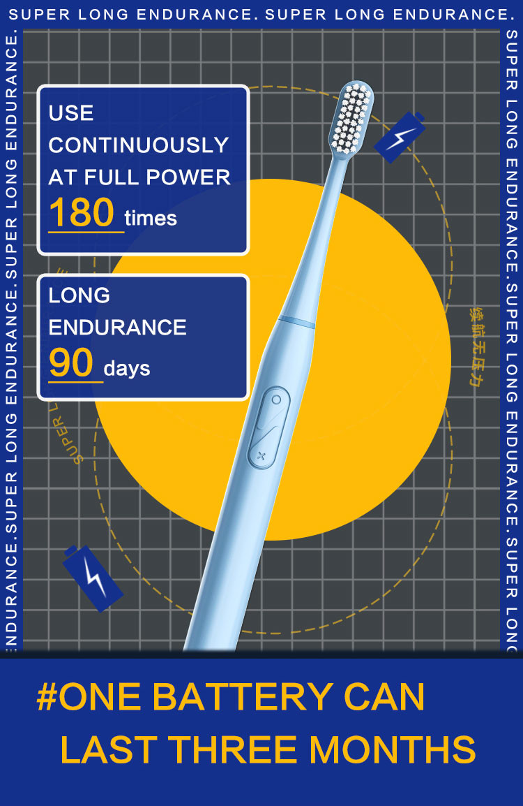 Dupont Bristles Smart Electric Toothbrush Sonic IPX7 Waterproof Toothbrush