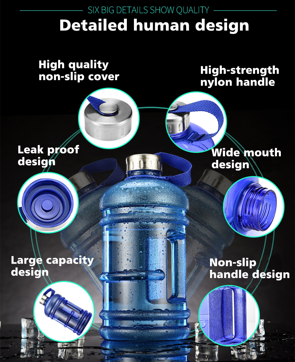 BPA FREE Latest Large Multi-capacity Portable 3.78L Water Bottle 1 Gallon GYM Plastic Water Jug Bottle With Easy Carry Handle