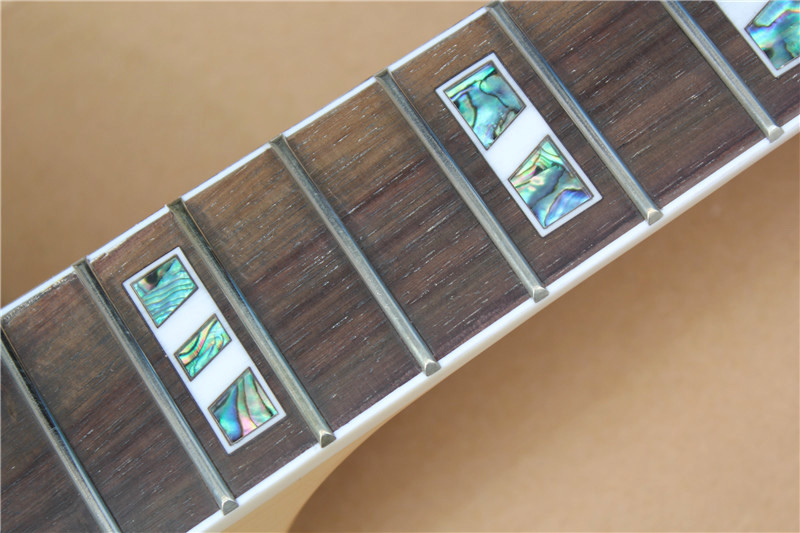 Custom Semi-finished Electric Guitar Kit with Rosewood Fretboard,Abalone Inlay,Semi-hollow Body