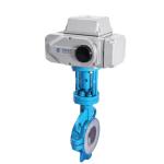 Soft Sealed Explosion Proof Electric Actuator Wafer Connection Butterfly Valve