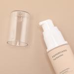 30ml Frosted Glass Liquid Foundation Bottles With Pump Round Shape
