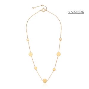 Quality Luxury 14k Stainless Steel Fashion Necklaces 7 White Shell Inlaid Necklaces wholesale