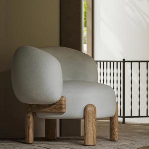 China Bedroom Upholstery Teddy Fabric Chair High Elastic Sponge Filling on sale