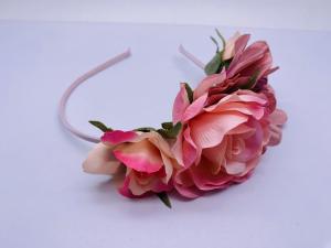 Quality Teenager Pink Flower Hair Accessory Headband Multipurpose Durable wholesale