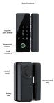 Glomarket Tuya Smart Glass Door Lock Biometric Fingerprint BLE Smart Eletronic