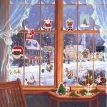 0.01mm Custom Decorative Stickers Christmas Mall Decorative Window Glass