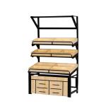 Light Duty Fruit And Vegetables Shelves Single Side Display Rack